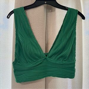 Chic Green Women's Crop Top